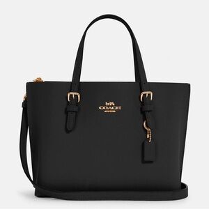 Coach Mollie Tote 25 - Black and Gold